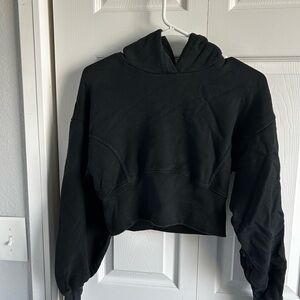 Black Cropped Hoodie